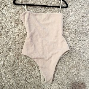 Amuse Society nude one piece swimsuit NEW side M